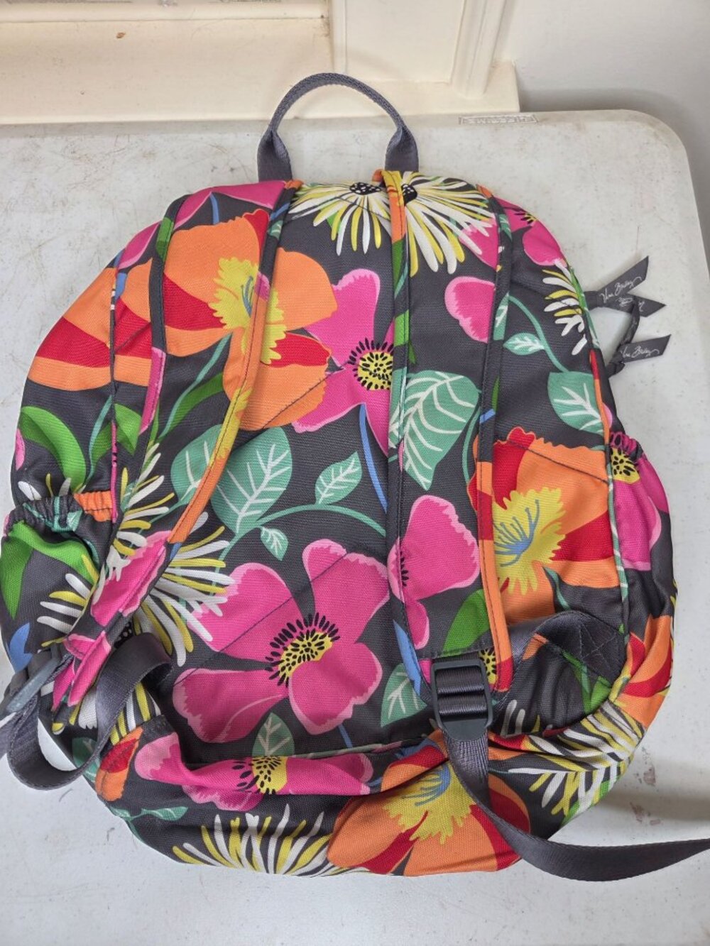 Vera Bradley Lighten up Campus Floral Backpack JAZZY BLOOMS water resistant - Picture 2 of 8